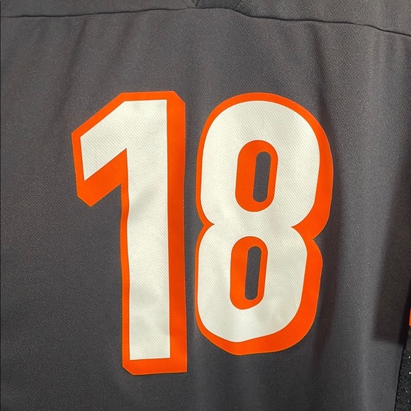 NFL Black and Orange Cincinnati Bengals Jersey Green 18 - Picture 3 of 11